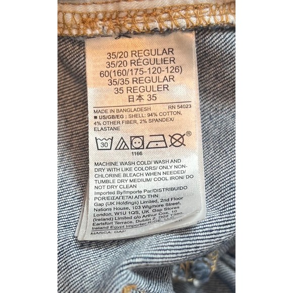 GAP Women's True Skinny Ankle High Rise, Distressed Dark Wash, Size 35/20R - Picture 8 of 8